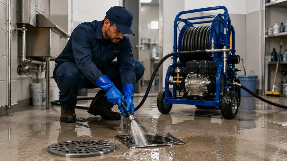 Floor Drain Hydro Jet Cleaning in Joshua Tree