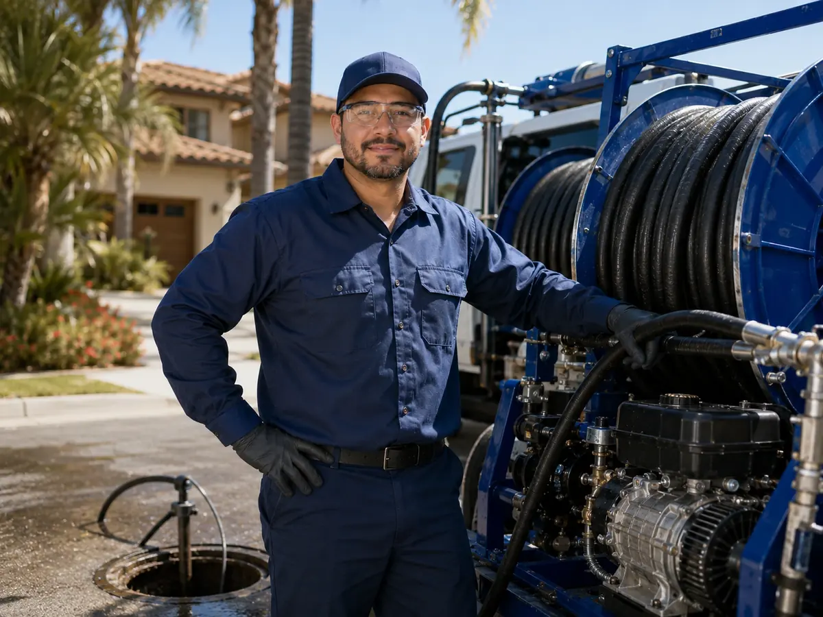 Hydro jet sewer cleaning in Joshua Tree