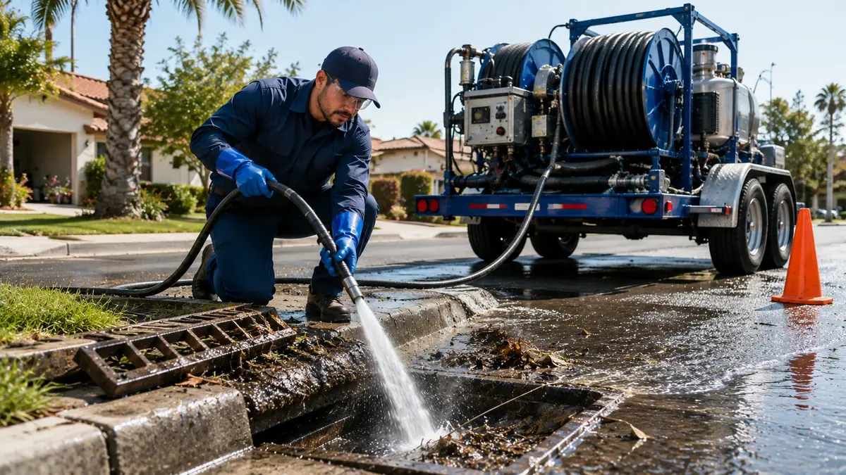 Storm Drain Hydro Jet Cleaning in Joshua Tree